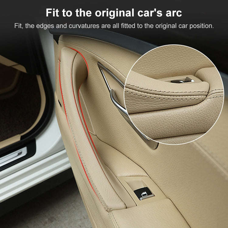 Car Leather Left Side Inner Door Handle Assembly 51417225854 for BMW 5 Series F10 / F18 2011-2017...