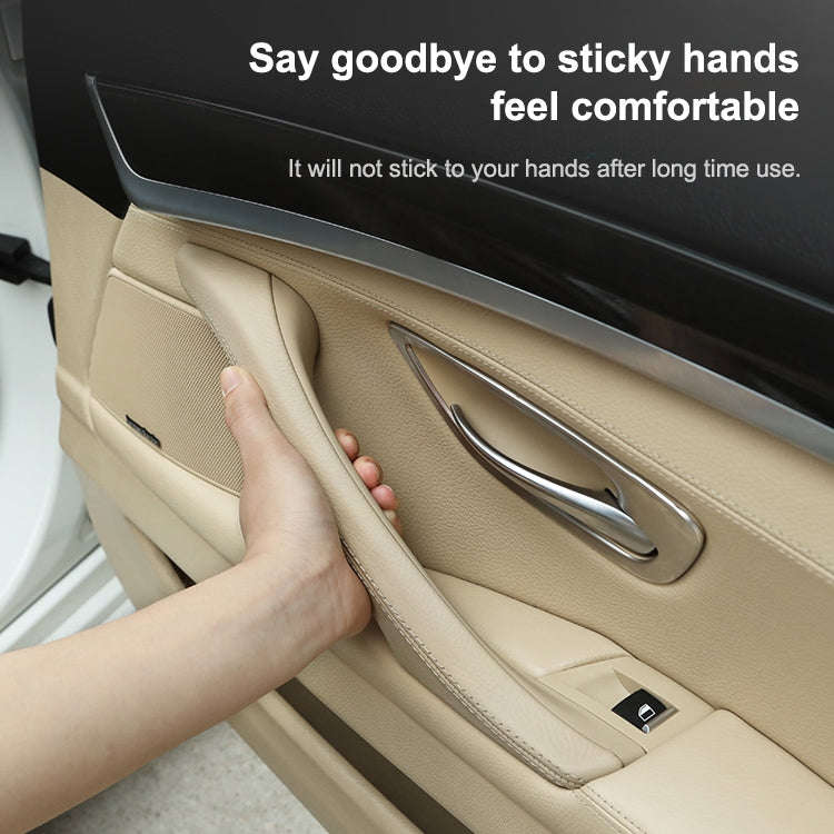 Car Leather Left Side Inner Door Handle Assembly 51417225854 for BMW 5 Series F10 / F18 2011-2017...