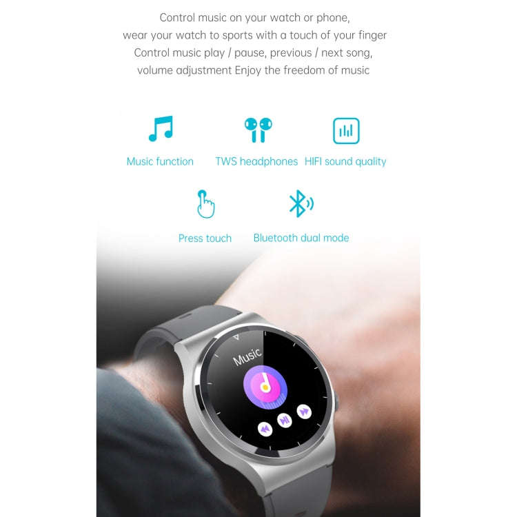 GT69 1.3 inch IPS Touch Screen IP67 Waterproof Bluetooth Earphone Smart Watch, Support Sleep Moni...