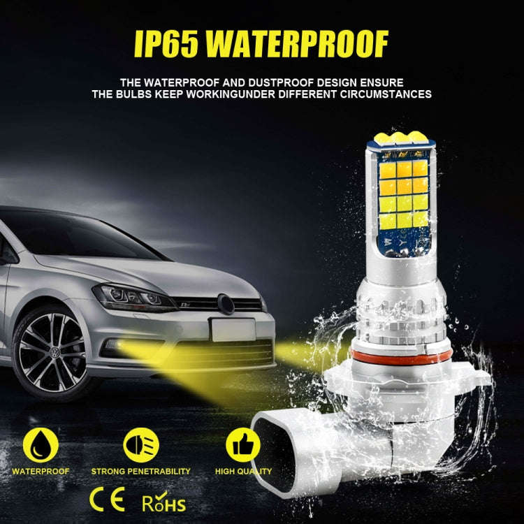 2 PCS V6 9005 DC9-36V 30W 3000LM IP65 Car LED Double Color Fog Light with 30LEDs SMD-2525 Lamp
