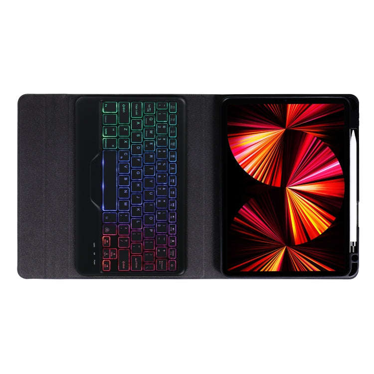 B011S Splittable Backlight Bluetooth Keyboard Leather Tablet Case with Triangle Holder & Pen Slot...