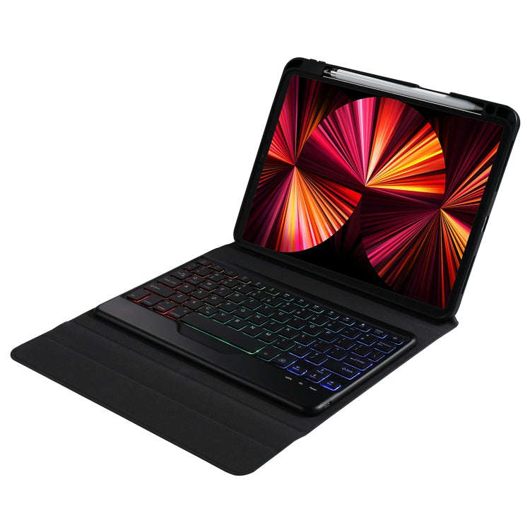 B011S Splittable Backlight Bluetooth Keyboard Leather Tablet Case with Triangle Holder & Pen Slot...