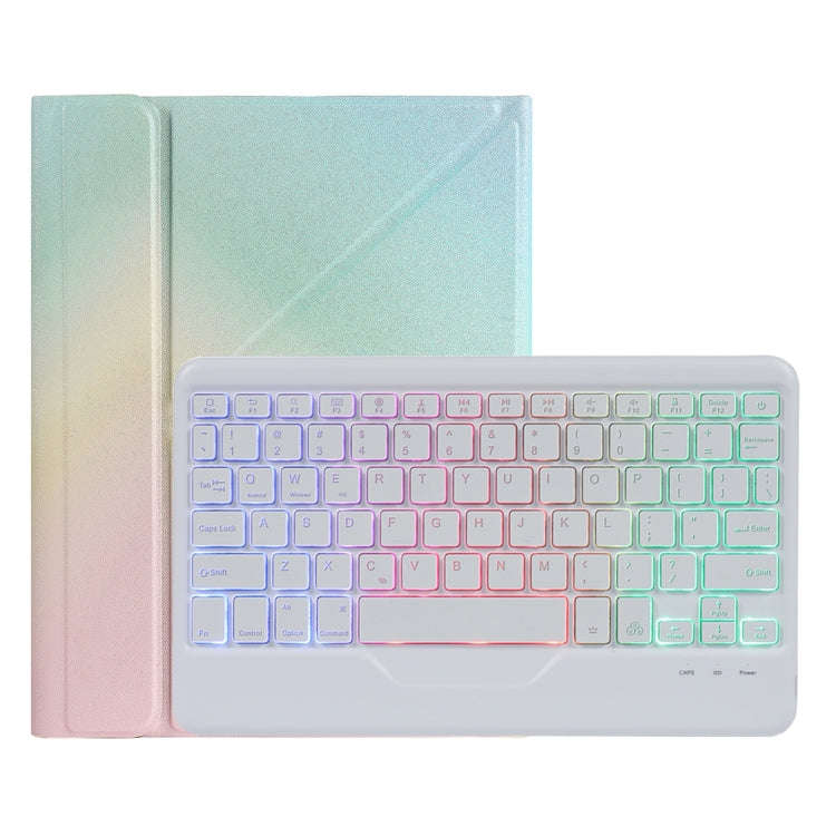 B011S Splittable Backlight Bluetooth Keyboard Leather Tablet Case with Triangle Holder & Pen Slot...
