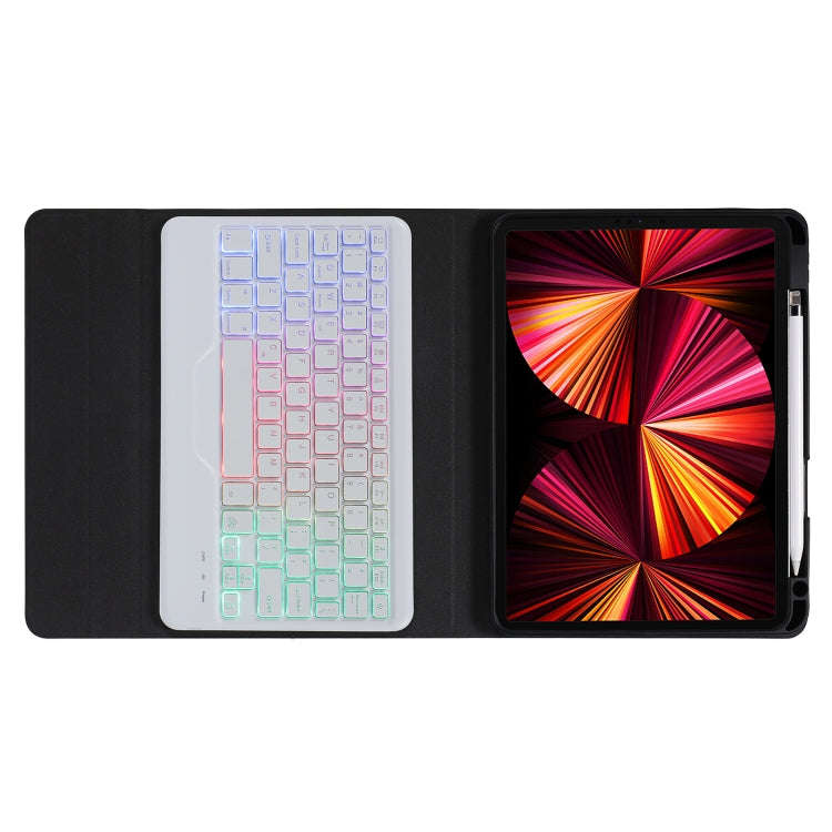 B011S Splittable Backlight Bluetooth Keyboard Leather Tablet Case with Triangle Holder & Pen Slot...