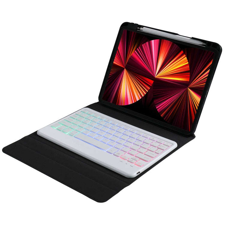 B011S Splittable Backlight Bluetooth Keyboard Leather Tablet Case with Triangle Holder & Pen Slot...