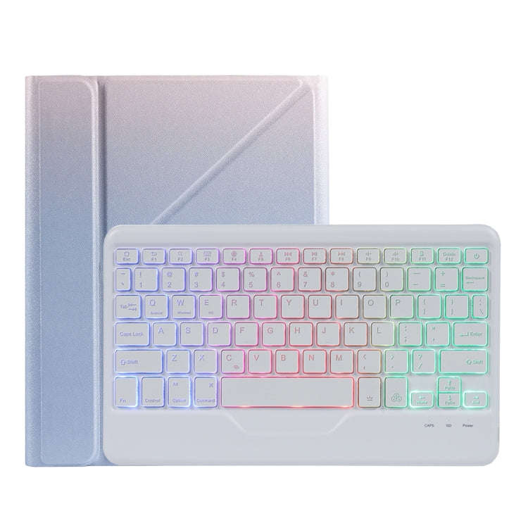 B011S Splittable Backlight Bluetooth Keyboard Leather Tablet Case with Triangle Holder & Pen Slot...