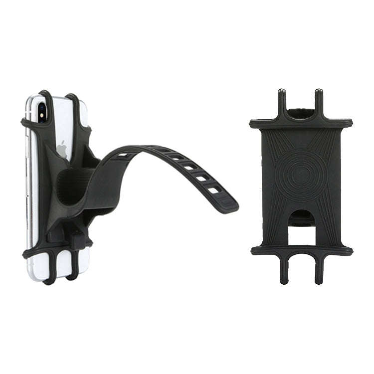 Silica Gel Bicycle Universal Phone Holder(Black)