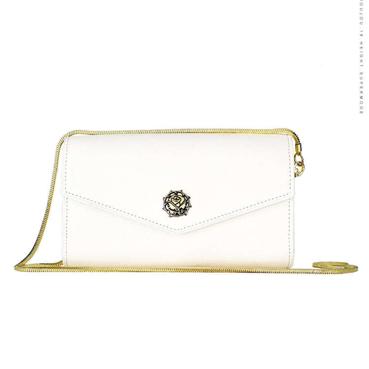 Ladies Fashion One-shoulder Simple Cowhide Messenger Bag(Black)