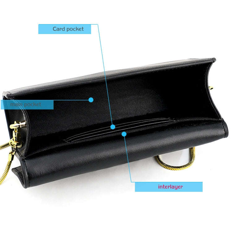 Ladies Fashion One-shoulder Simple Cowhide Messenger Bag(Black)