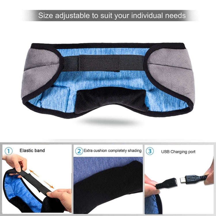 Bluetooth 5.0 Sleep Eye Masks Smart Wireless Music Eye Masks(Black)