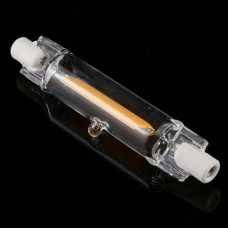 R7S 3W 350LM 78mm COB LED Bulb Glass Tube Replacement Halogen Lamp Spot Light, Warm Light