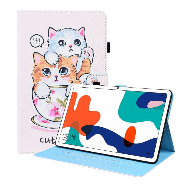 For Huawei MatePad 10.4 Animal Pattern Horizontal Flip Leather Case with Holder & Card Slots & Ph...