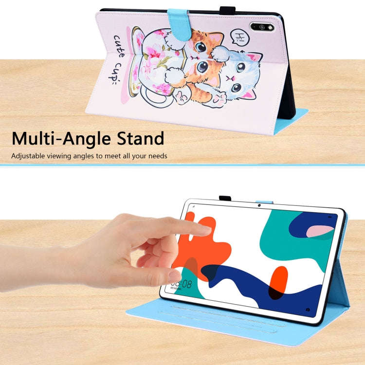 For Huawei MatePad 10.4 Animal Pattern Horizontal Flip Leather Case with Holder & Card Slots & Ph...
