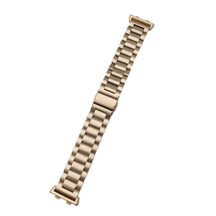 For OPPO Watch 41mm Three-beads Steel Watch Band(Rose Gold)
