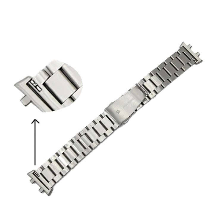 For OPPO Watch 41mm Three-beads Steel Watch Band(Silver)