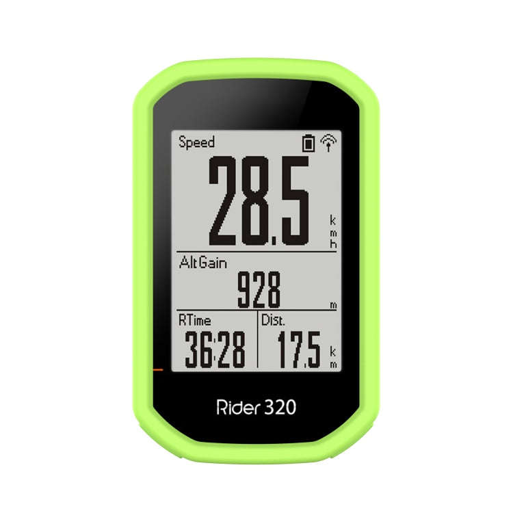 For Bryton Rider 430 / 320 Universal Silicone Protective Case Cover(Lime Green)