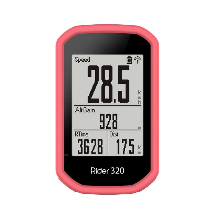 For Bryton Rider 430 / 320 Universal Silicone Protective Case Cover(Peach Red)