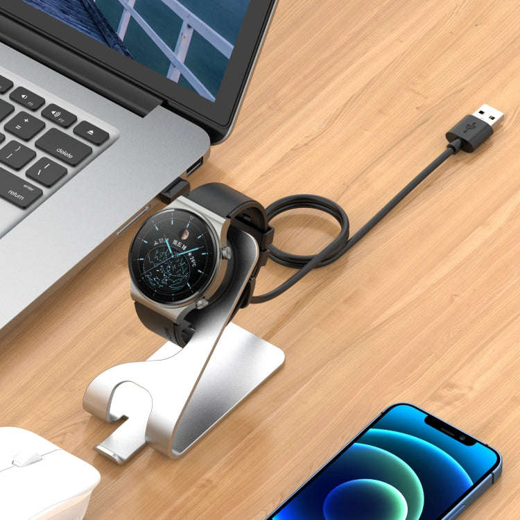 For Huawei Watch 3 / 3 Pro Universal Metal Magnetic Charger Holder(Silver)