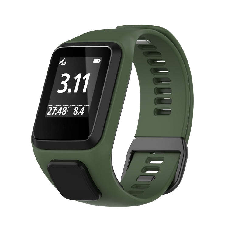 For Tomtom 4 Silicone Watch Band(Dark Green)