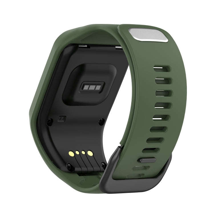 For Tomtom 4 Silicone Watch Band(Dark Green)