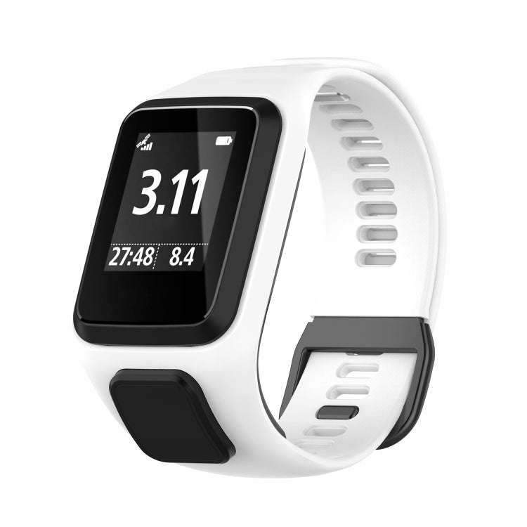 For Tomtom 4 Silicone Watch Band(White)