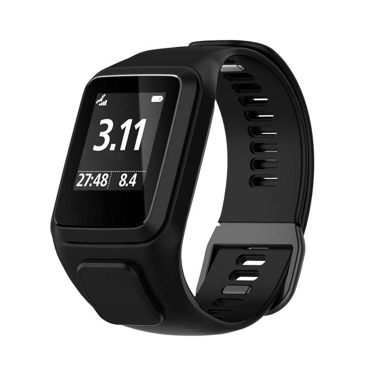 For Tomtom 4 Silicone Watch Band(Black)