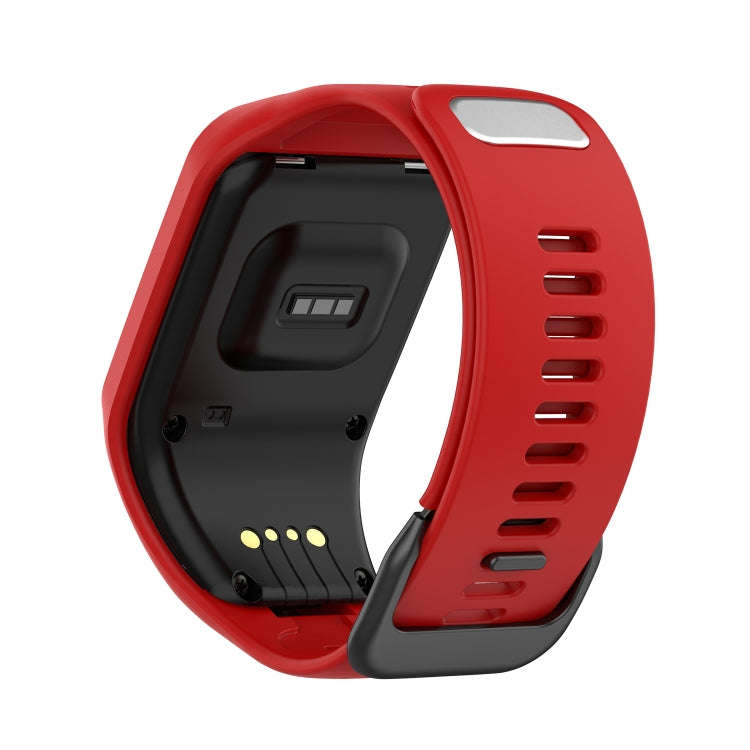 For Tomtom 4 Silicone Watch Band(Red)