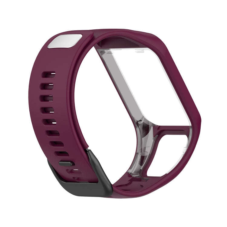 For Tomtom 4 Silicone Watch Band(Purple Red)