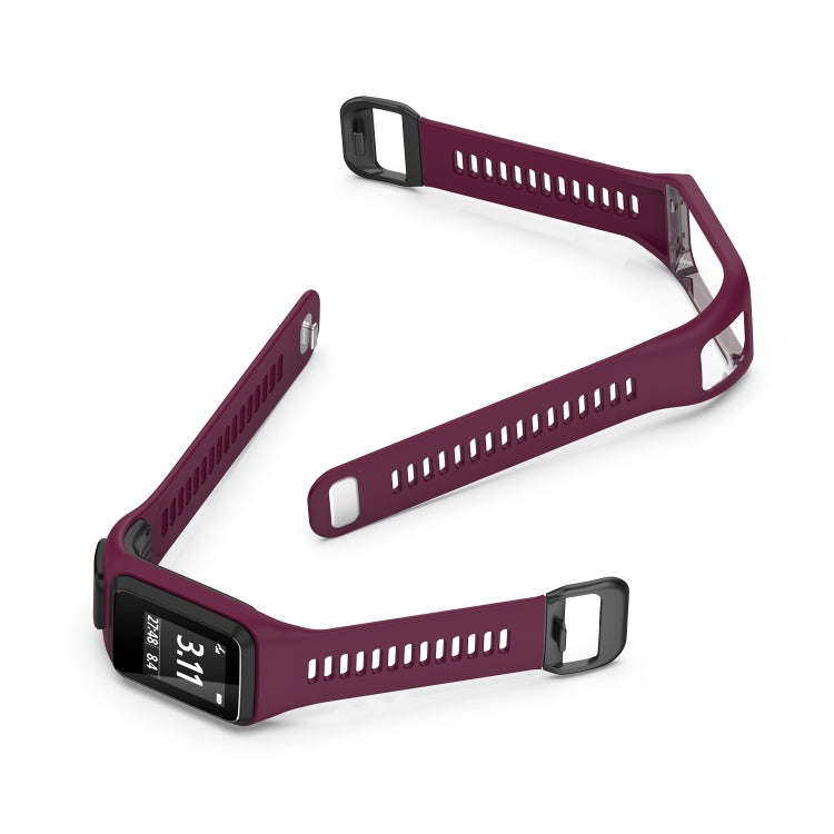 For Tomtom 4 Silicone Watch Band(Purple Red)