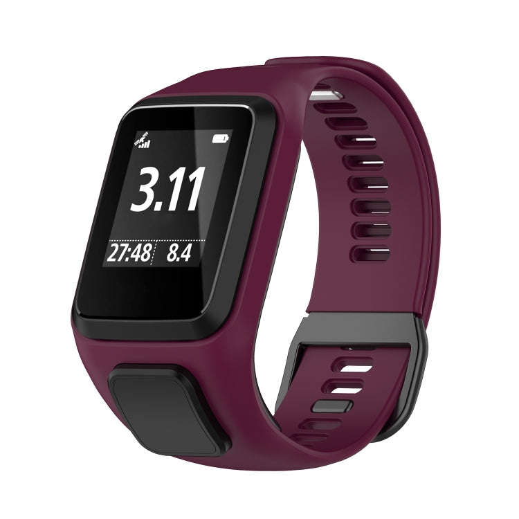 For Tomtom 4 Silicone Watch Band(Purple Red)