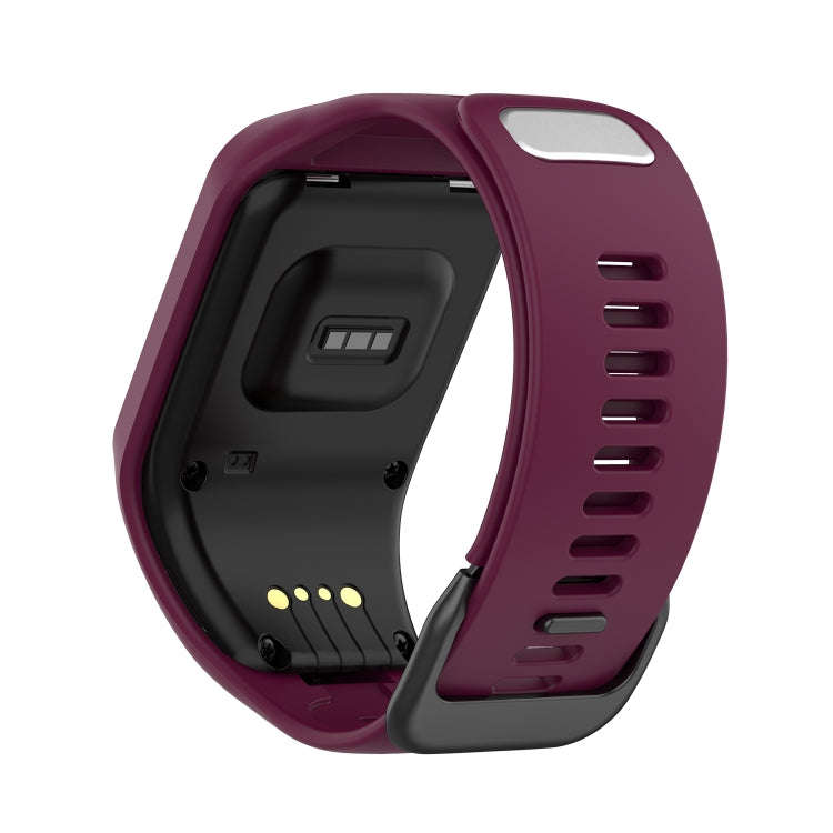 For Tomtom 4 Silicone Watch Band(Purple Red)