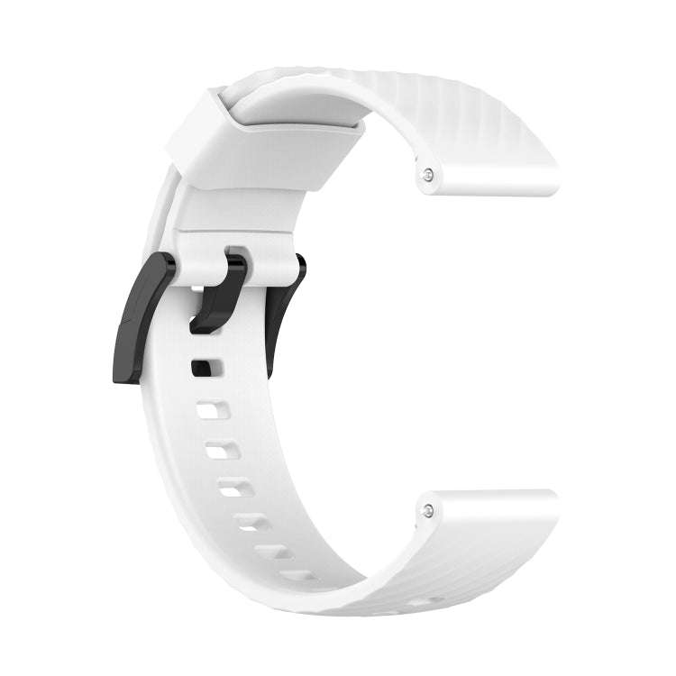 For Suunto 7 24mm Solid Color Silicone Watch Band(White)