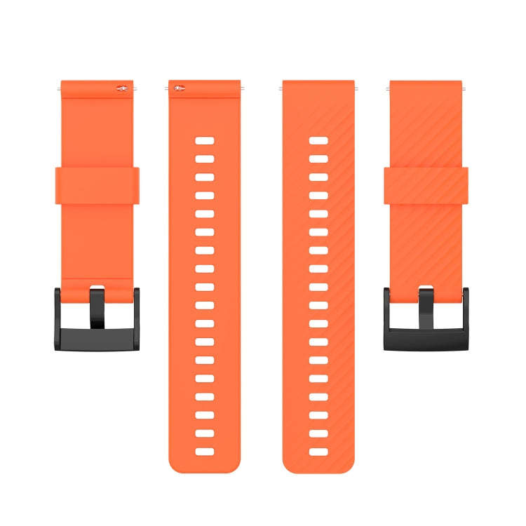 For Suunto 7 24mm Solid Color Silicone Watch Band(Orange)
