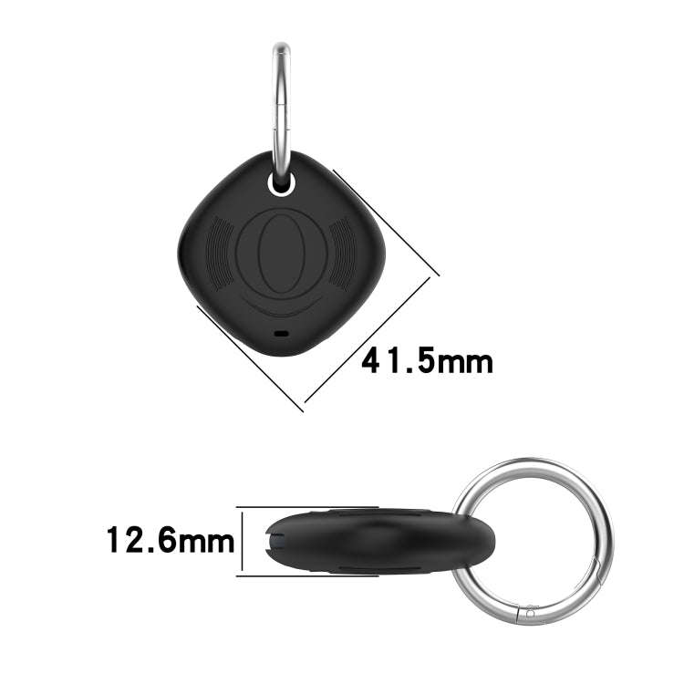 Location Tracker Anti-lost Portable Silicone Protective Case for Samsung Galaxy Smart Tag(Black)