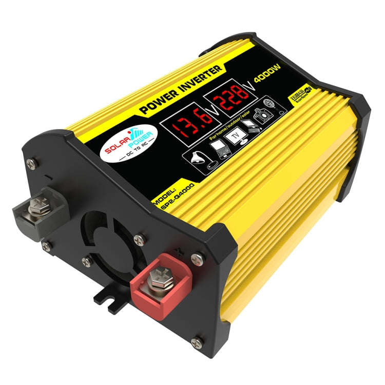 Legend II Generation 12V to 110V 4000W Modified Square Wave Car Power Inverter(Yellow)