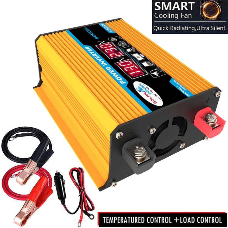 Tang II Generation 12V to 110V 4000W Modified Square Wave Car Power Inverter(Yellow)