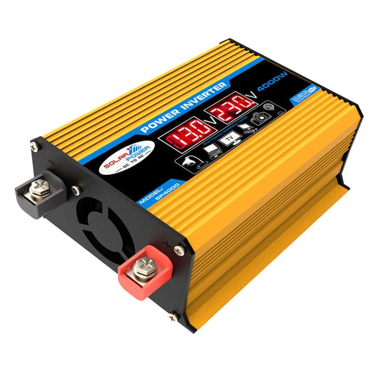 Tang II Generation 12V to 220V 4000W Modified Square Wave Car Power Inverter(Yellow)