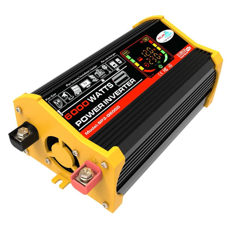 Legend III Generation DC12V to AC220V 6000W Modified Square Wave Car Power Inverter with LED Disp...