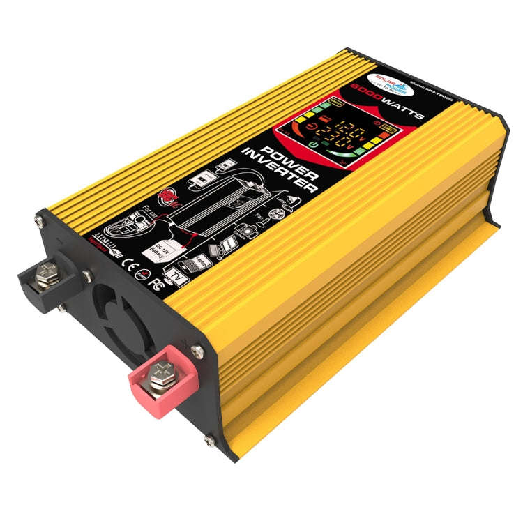 Tang III Generation 12V to 220V 6000W Modified Square Wave Car Power Inverter with LCD Display & ...