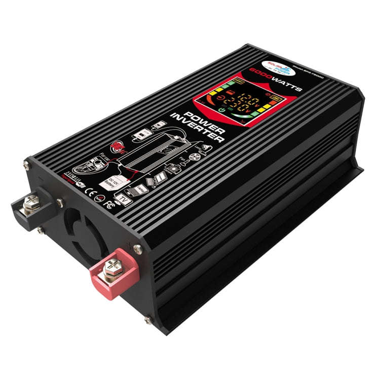 Tang III Generation 12V to 110V 6000W Modified Square Wave Car Power Inverter with LCD Display & ...