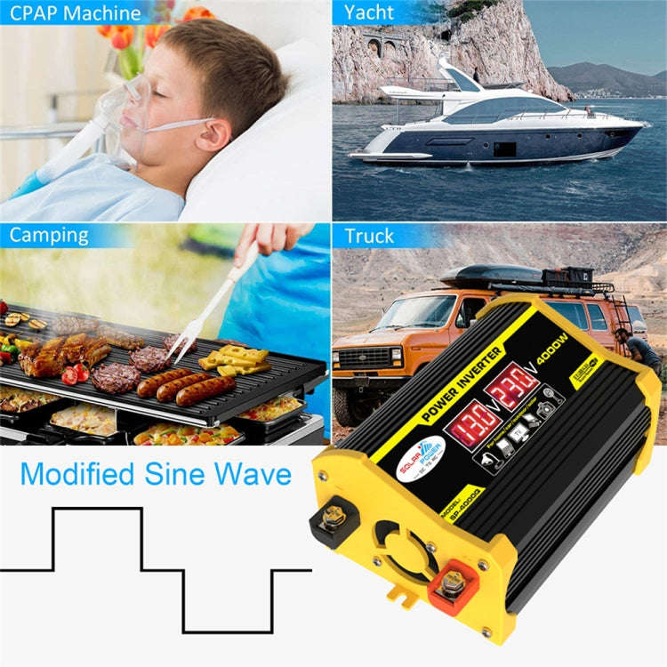 Legend I Generation DC12V to AC110V 3000W Modified Square Wave Car Power Inverter(Black)