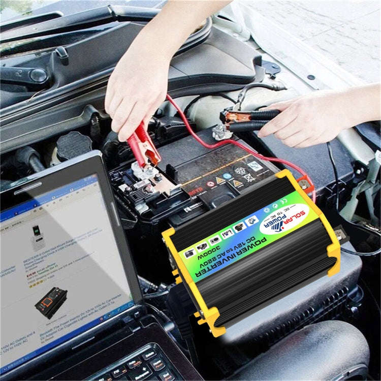 Legend I Generation DC12V to AC110V 3000W Modified Square Wave Car Power Inverter(Black)