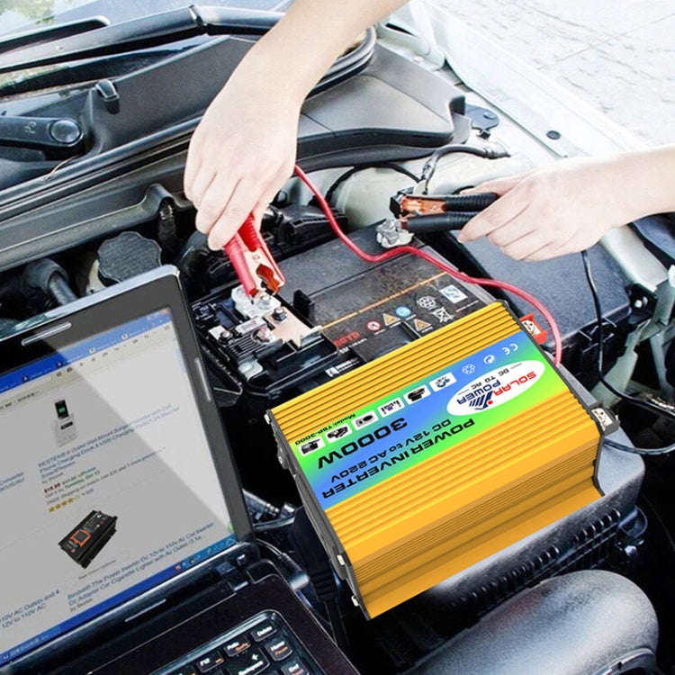 Tang I Generation 12V to 110V 3000W Modified Square Wave Intelligent Car Power Inverter with Dual...