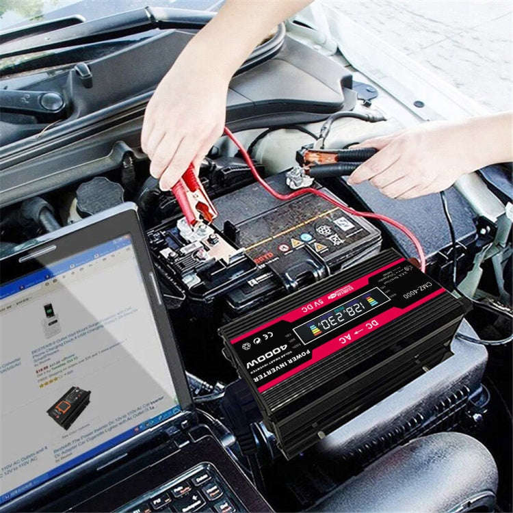 Zhizun Modified Sinewave 12V to 110V 4000W Car Power Inverter(Black)