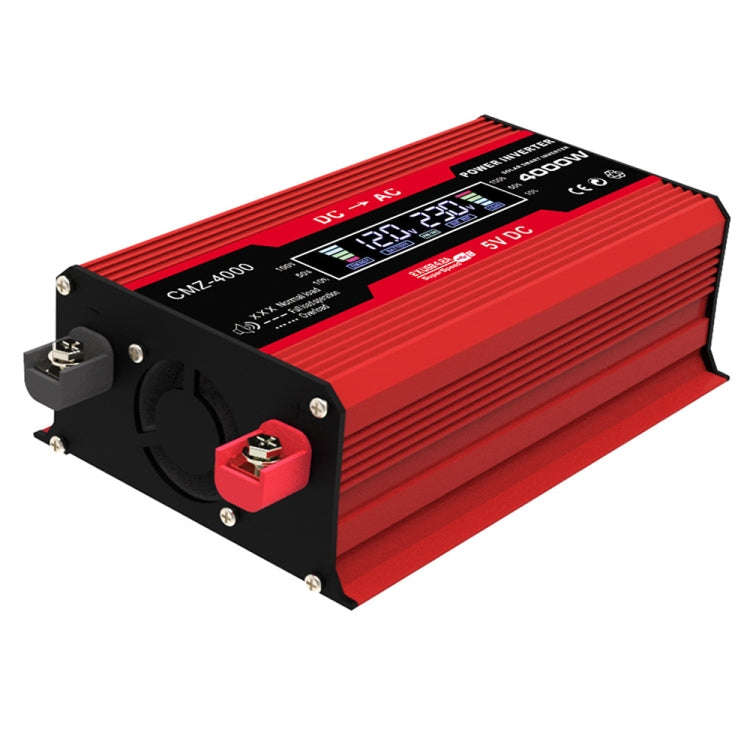 Zhizun Modified Sinewave 12V to 220V 4000W Car Power Inverter(Red)