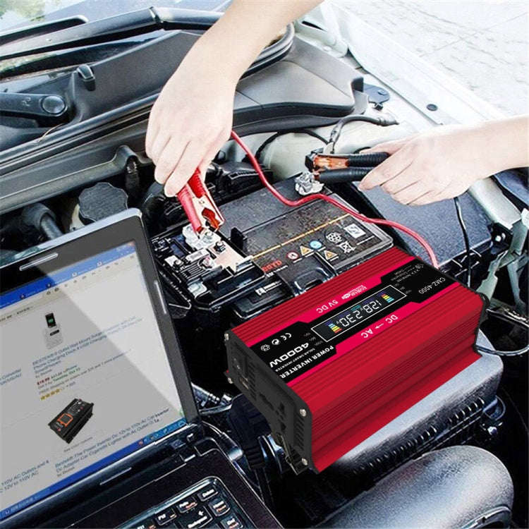 Zhizun Modified Sinewave 12V to 220V 4000W Car Power Inverter(Red)