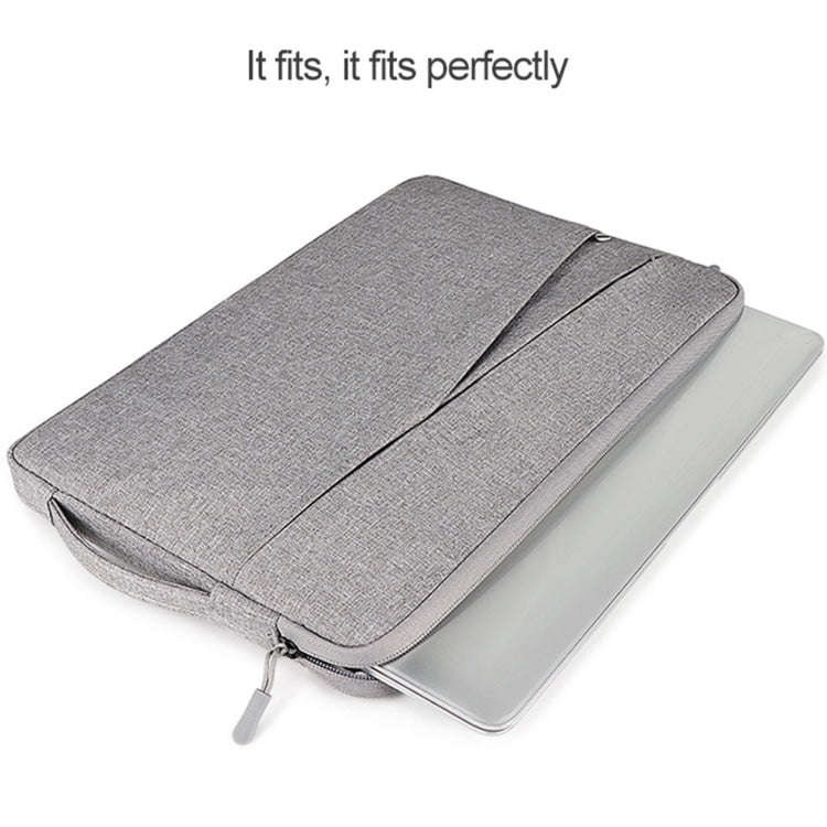 ND01DS Polyester Notebook Laptop Liner Bag with Small Bag, Size:13.3 inch(Hemp Grey)