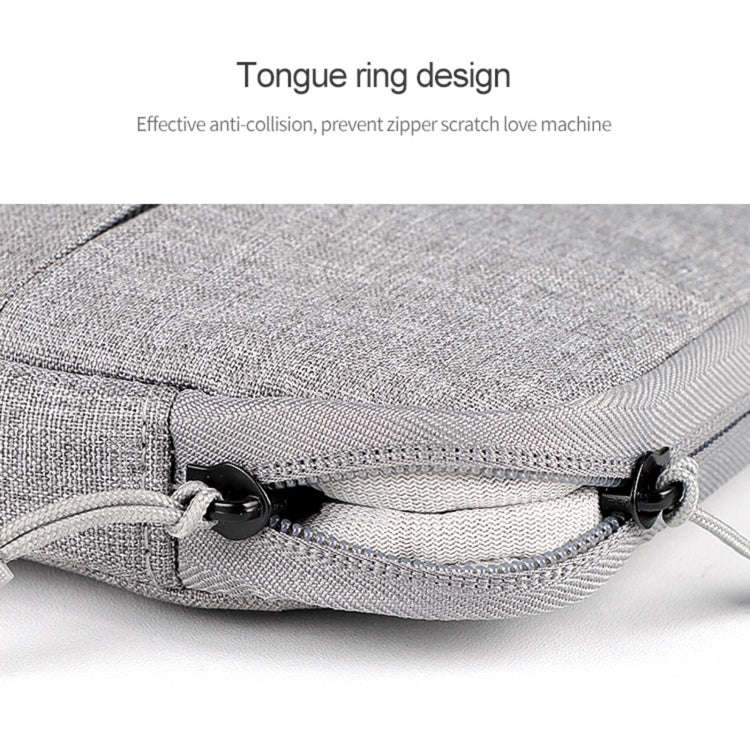 ND01DS Polyester Notebook Laptop Liner Bag with Small Bag, Size:13.3 inch(Hemp Grey)