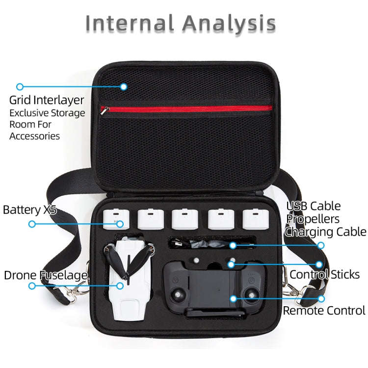 Single Shoulder Storage Bag Shockproof Waterproof Travel Carrying Cover Hard Case for FIMI X8 Min...