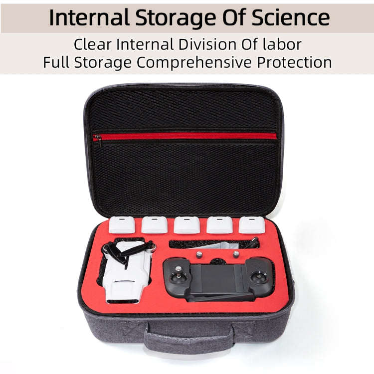 Grey Canvas Single Shoulder Storage Bag Shockproof Waterproof Travel Carrying Cover Hard Case for...